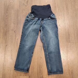 Indigo Blue Women's Straight-Leg Maternity Jeans with Belly Panel